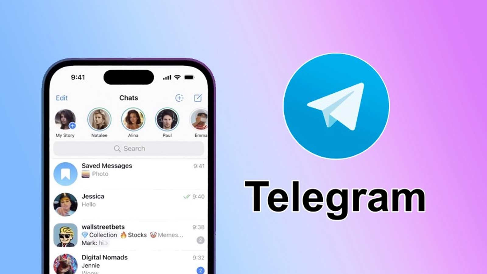 Telegram 应用程序界面展示